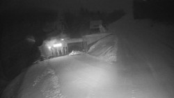 Modrá sjezdovka - dojezd k lanové dráze