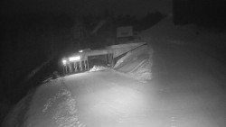 Modrá sjezdovka - dojezd k lanové dráze