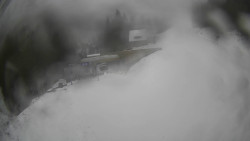 Modrá sjezdovka - dojezd k lanové dráze