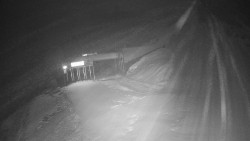 Modrá sjezdovka - dojezd k lanové dráze