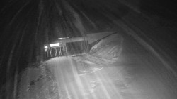 Modrá sjezdovka - dojezd k lanové dráze