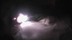 Modrá sjezdovka - dojezd k lanové dráze