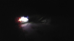 Modrá sjezdovka - dojezd k lanové dráze