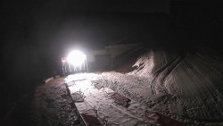 Modrá sjezdovka - dojezd k lanové dráze