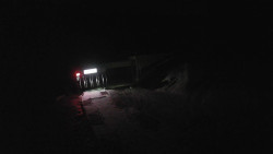 Modrá sjezdovka - dojezd k lanové dráze