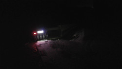 Modrá sjezdovka - dojezd k lanové dráze