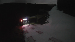 Modrá sjezdovka - dojezd k lanové dráze