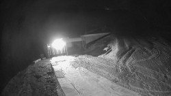 Modrá sjezdovka - dojezd k lanové dráze