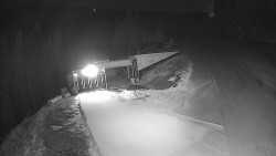 Modrá sjezdovka - dojezd k lanové dráze