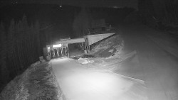 Modrá sjezdovka - dojezd k lanové dráze