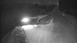 Modrá sjezdovka - dojezd k lanové dráze