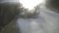 Modrá sjezdovka - dojezd k lanové dráze