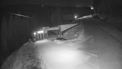 Modrá sjezdovka - dojezd k lanové dráze