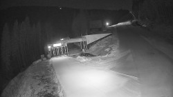 Modrá sjezdovka - dojezd k lanové dráze