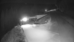 Modrá sjezdovka - dojezd k lanové dráze