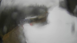 Modrá sjezdovka - dojezd k lanové dráze