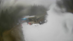 Modrá sjezdovka - dojezd k lanové dráze