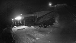 Modrá sjezdovka - dojezd k lanové dráze