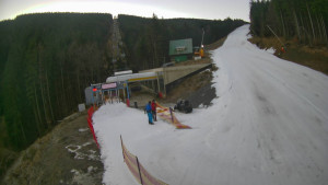 Červenohorské sedlo - Modrá sjezdovka - dojezd k lanové dráze - 22.12.2025 v 07:40