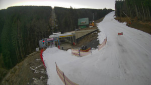 Červenohorské sedlo - Modrá sjezdovka - dojezd k lanové dráze - 22.12.2025 v 07:50