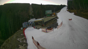 Červenohorské sedlo - Modrá sjezdovka - dojezd k lanové dráze - 22.12.2025 v 08:31