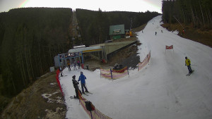 Červenohorské sedlo - Modrá sjezdovka - dojezd k lanové dráze - 22.12.2025 v 09:50