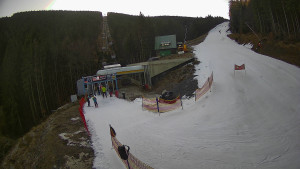 Červenohorské sedlo - Modrá sjezdovka - dojezd k lanové dráze - 22.12.2025 v 10:50