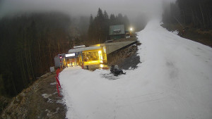 Červenohorské sedlo - Modrá sjezdovka - dojezd k lanové dráze - 23.12.2025 v 07:30