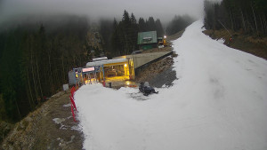 Červenohorské sedlo - Modrá sjezdovka - dojezd k lanové dráze - 23.12.2025 v 07:40