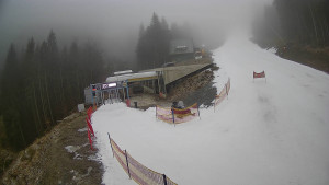 Červenohorské sedlo - Modrá sjezdovka - dojezd k lanové dráze - 23.12.2025 v 08:40