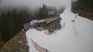 Červenohorské sedlo - Modrá sjezdovka - dojezd k lanové dráze - 23.12.2025 v 09:10