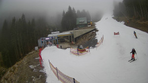 Červenohorské sedlo - Modrá sjezdovka - dojezd k lanové dráze - 23.12.2025 v 09:40