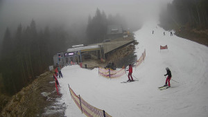 Červenohorské sedlo - Modrá sjezdovka - dojezd k lanové dráze - 23.12.2025 v 12:01