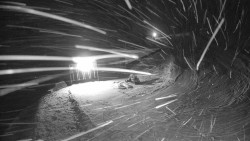 Modrá sjezdovka - dojezd k lanové dráze