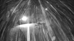 Modrá sjezdovka - dojezd k lanové dráze