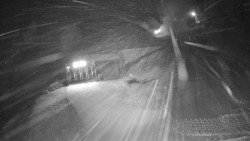 Modrá sjezdovka - dojezd k lanové dráze