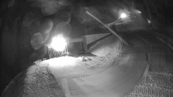 Modrá sjezdovka - dojezd k lanové dráze