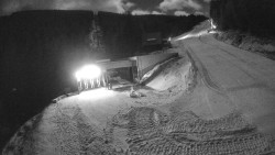 Modrá sjezdovka - dojezd k lanové dráze