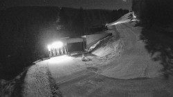 Modrá sjezdovka - dojezd k lanové dráze