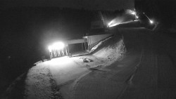 Modrá sjezdovka - dojezd k lanové dráze