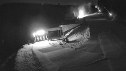 Modrá sjezdovka - dojezd k lanové dráze