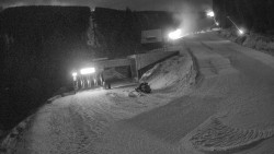 Modrá sjezdovka - dojezd k lanové dráze