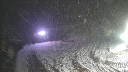 Modrá sjezdovka - dojezd k lanové dráze