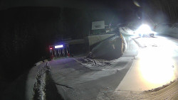 Modrá sjezdovka - dojezd k lanové dráze