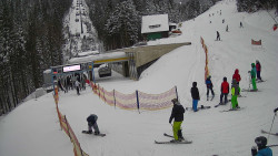 Modrá sjezdovka - dojezd k lanové dráze