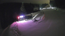 Modrá sjezdovka - dojezd k lanové dráze