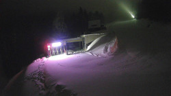 Modrá sjezdovka - dojezd k lanové dráze