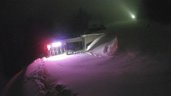 Modrá sjezdovka - dojezd k lanové dráze