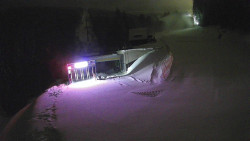 Modrá sjezdovka - dojezd k lanové dráze