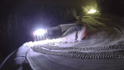 Modrá sjezdovka - dojezd k lanové dráze